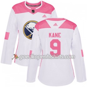 Buffalo Sabres Evander Kane 9 Adidas 2017-2018 Wit Oranje Fashion Authentic Shirt - Dames